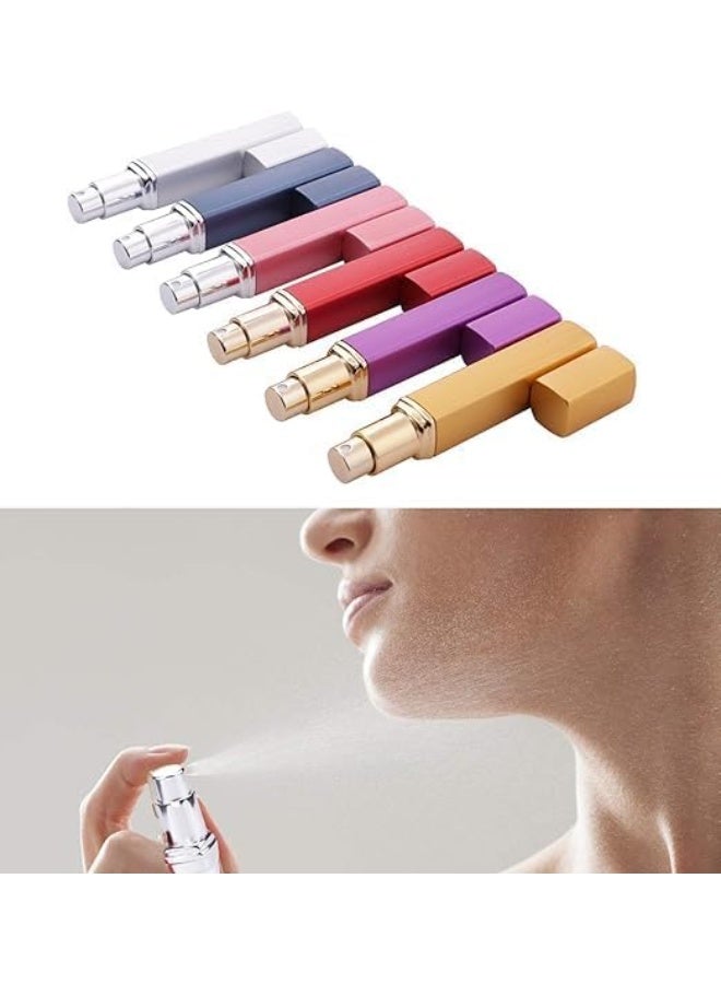 زجاجة عطر صغيرة فاخرة قابلة لاعادة الملء بسعة 12 مل - بخاخ بخاخ مناسب للسفر، مضخة انبوبية مستديرة، زجاجة عطر مستحضرات التجميل الفارغة لمحبي العطور (احمر) - Image 4